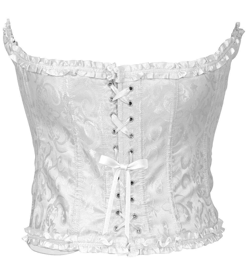 Korzet s krajkou bílý