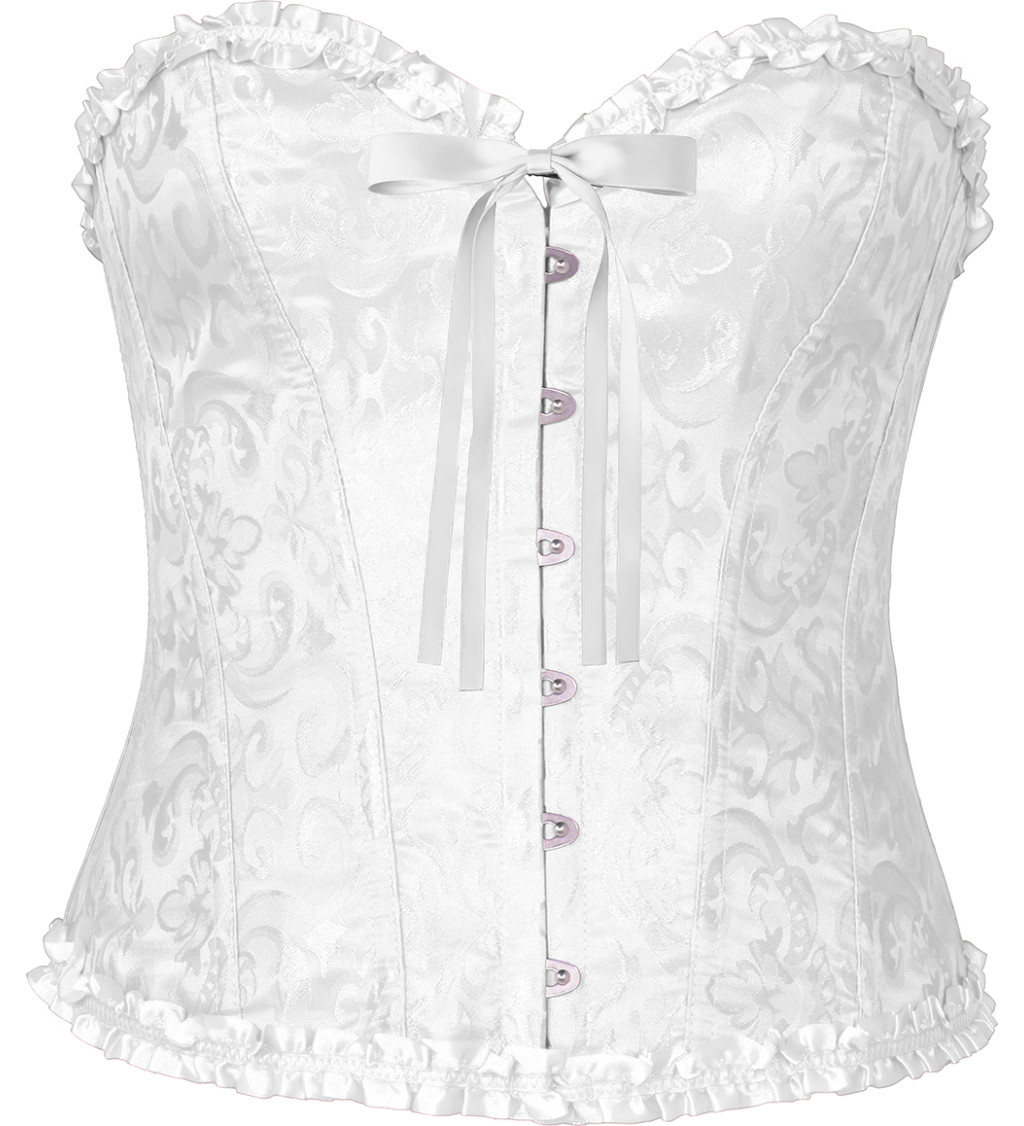 Korzet s krajkou bílý