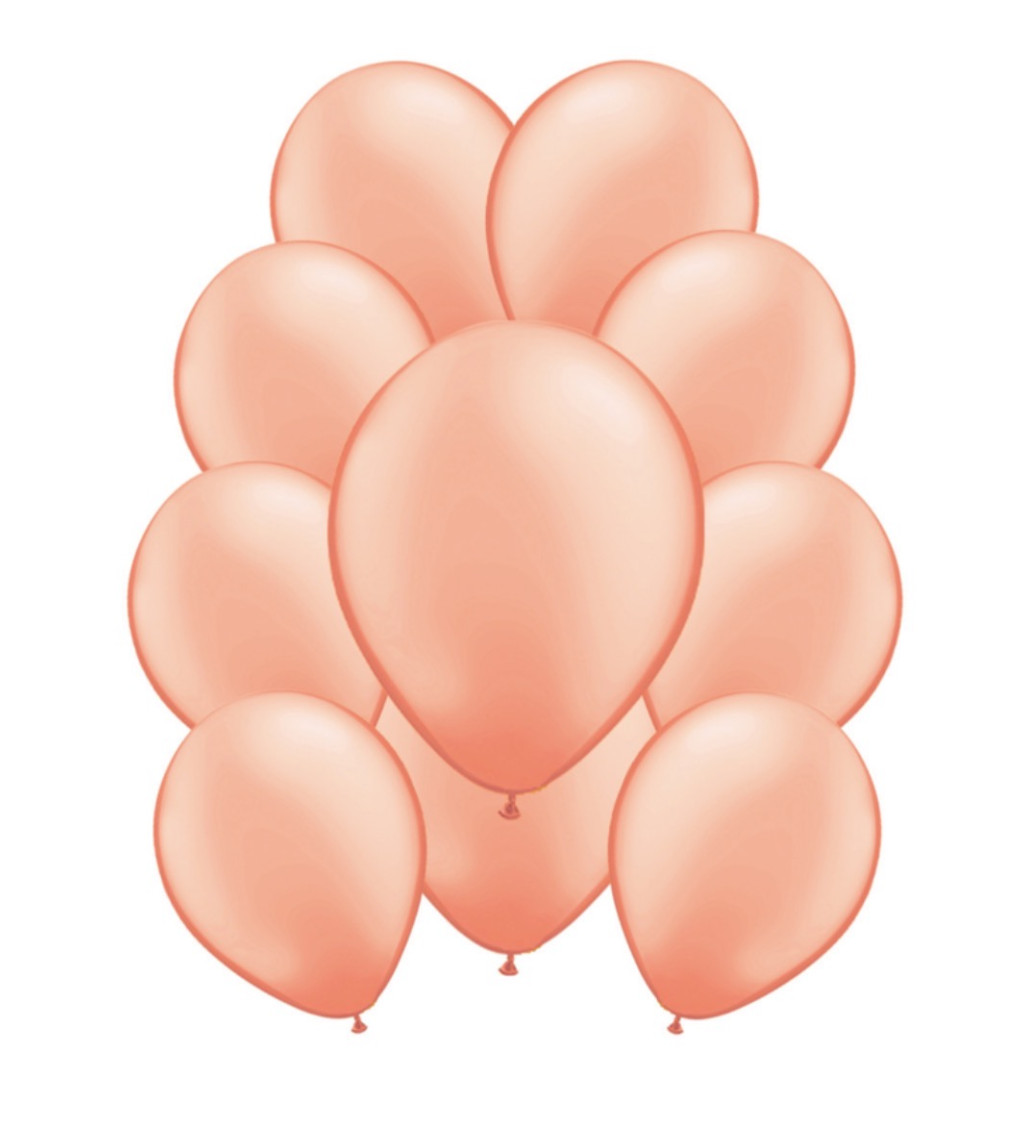 Latexové balónky metalické rose gold