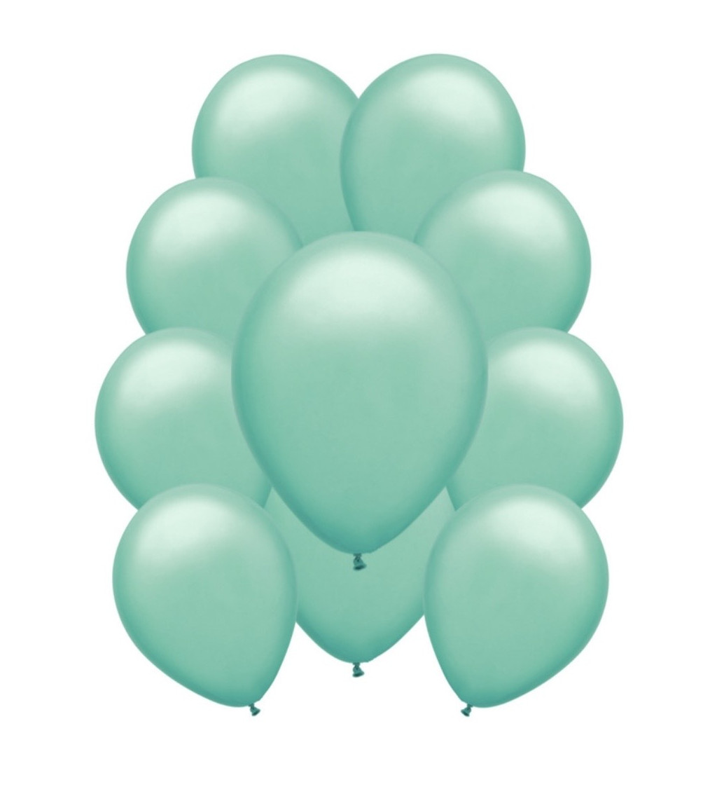 Latexové balónky metalické tyrkysové