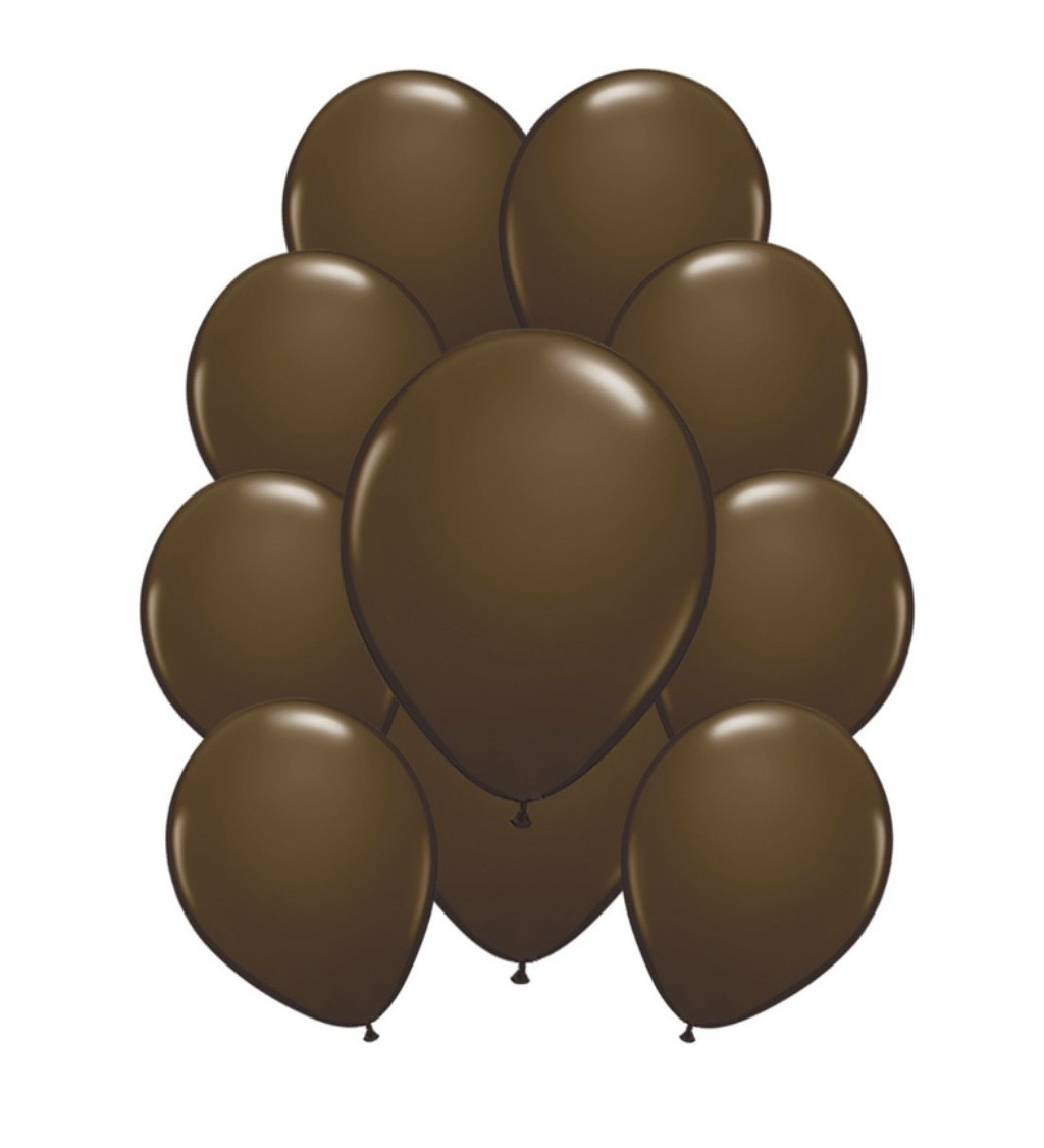 Latexové balónky pastelové tmavě hnědé