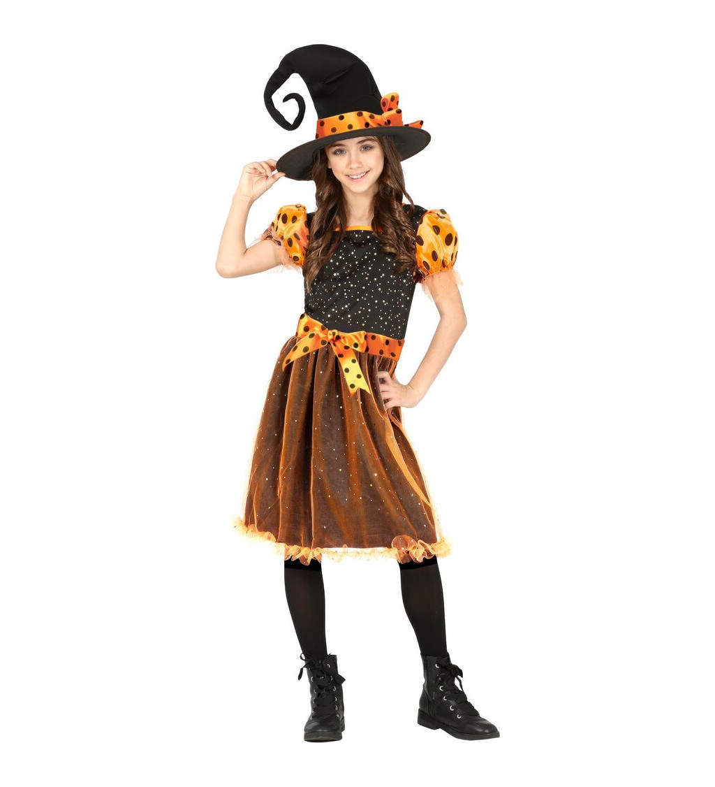 Dětský kostým Oranžová čarodějnice