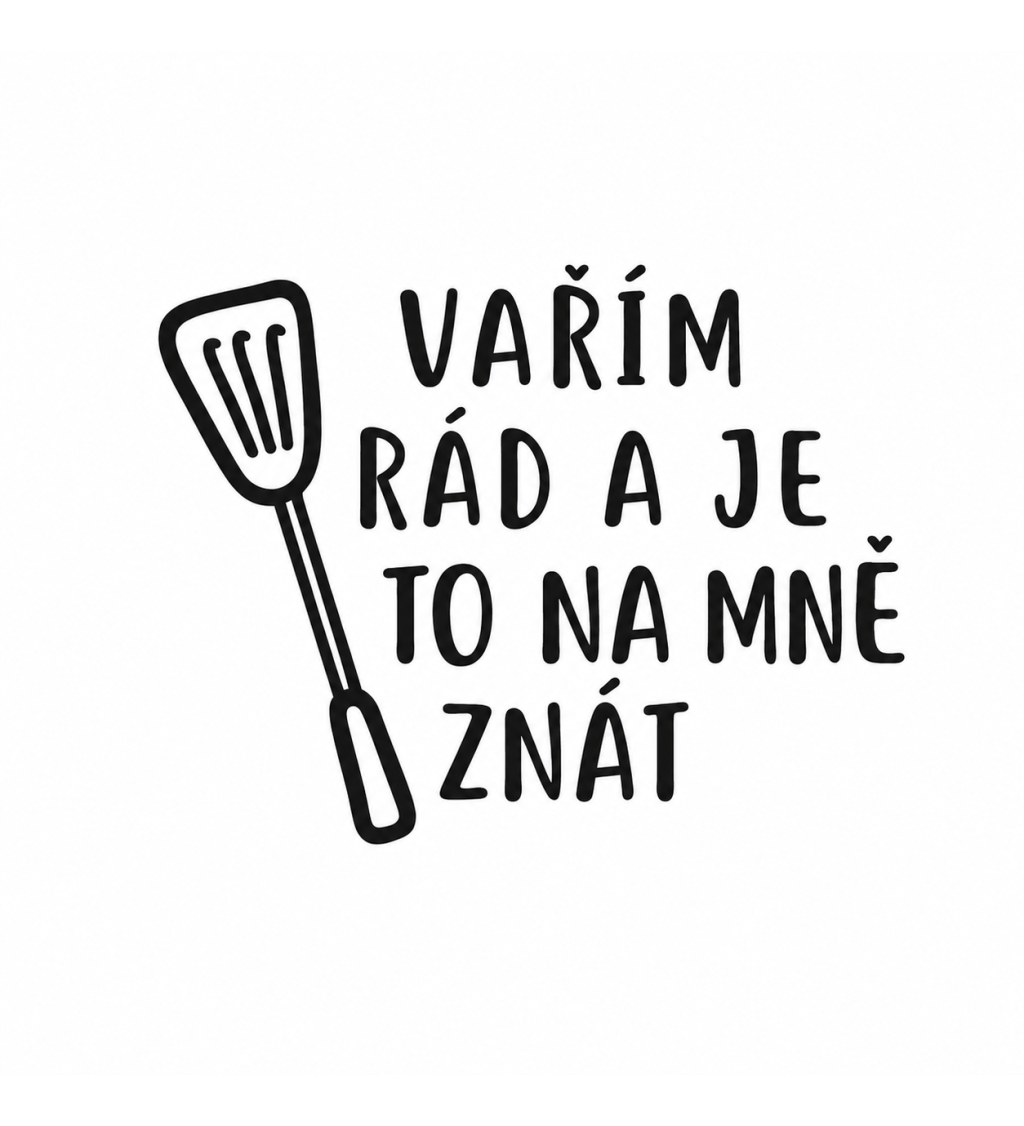 Zástěra bílá Vařím rád a je to na mně znát