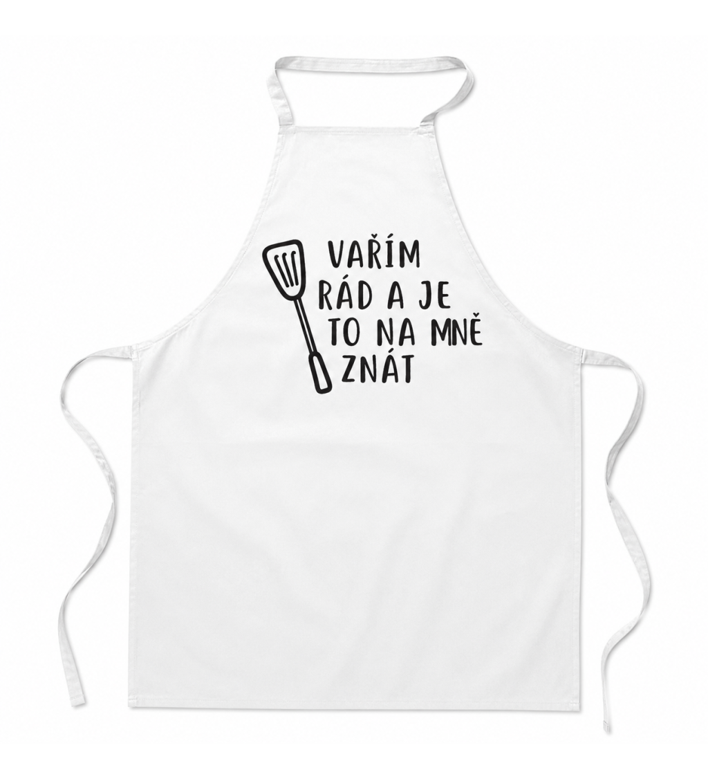 Zástěra bílá Vařím rád a je to na mně znát