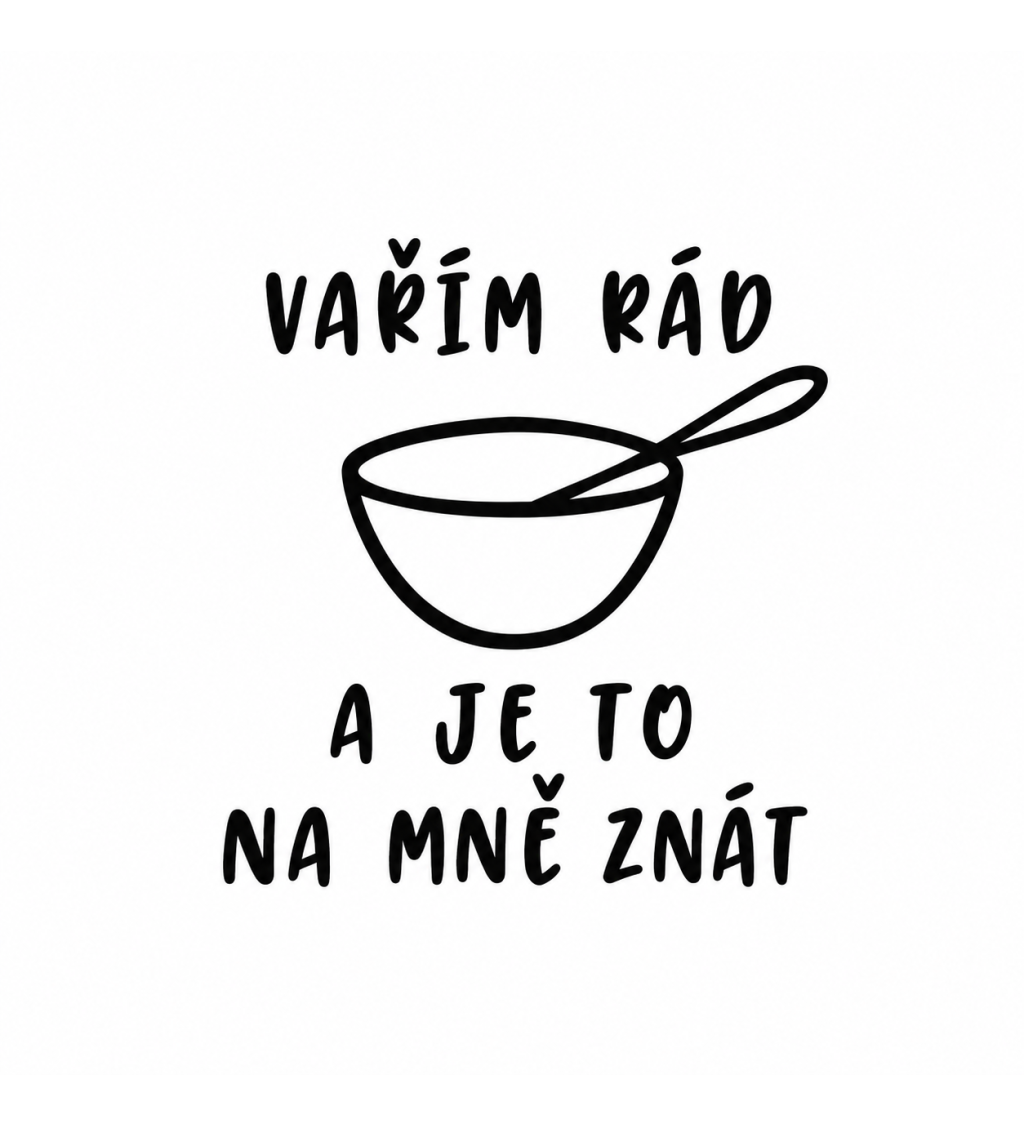 Zástěra bílá - Vařím rád a je to na mně znát