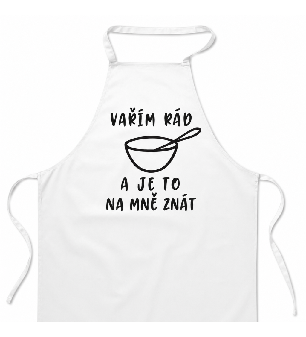 Zástěra bílá - Vařím rád a je to na mně znát
