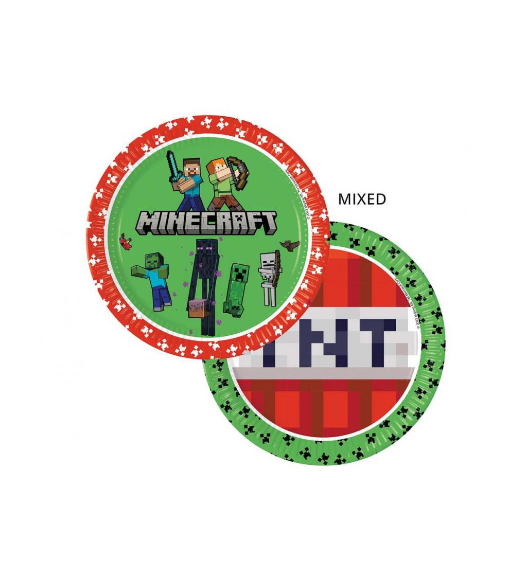 Papírové talíře Minecraft