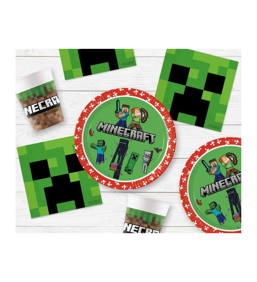 Papírové talíře Minecraft