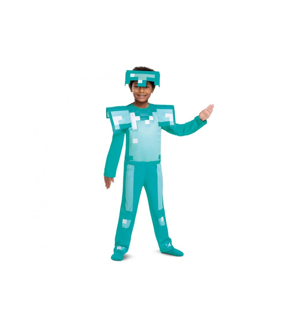 Dětský kostým Minecraft diamantová zbroj