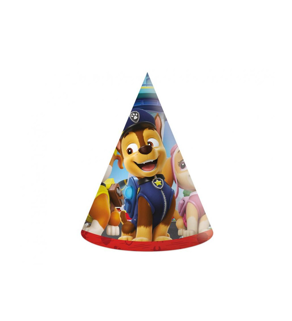 Papírové čepice Paw Patrol 6 ks