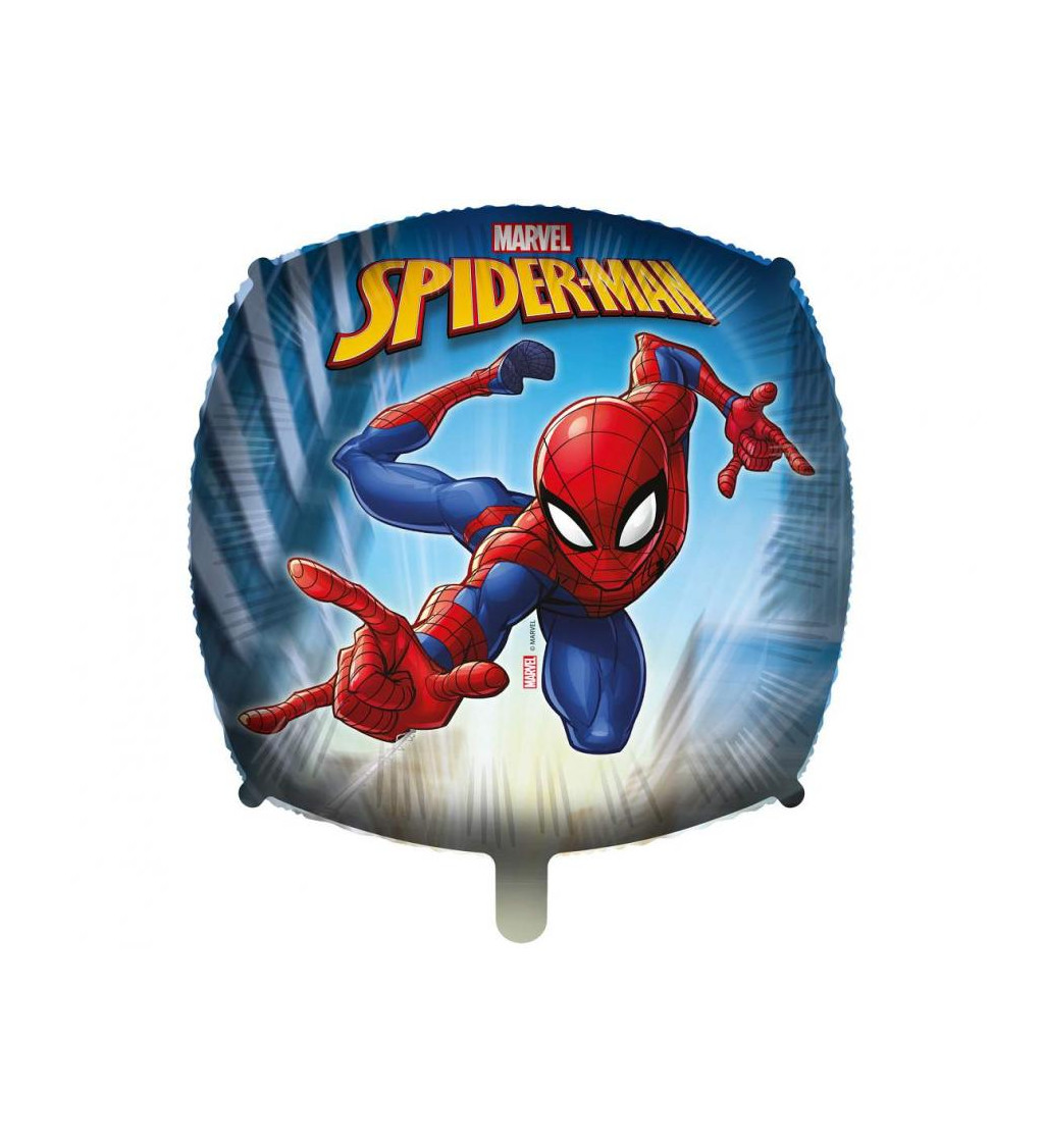 Fóliový balónek čtverec Spiderman 46 cm