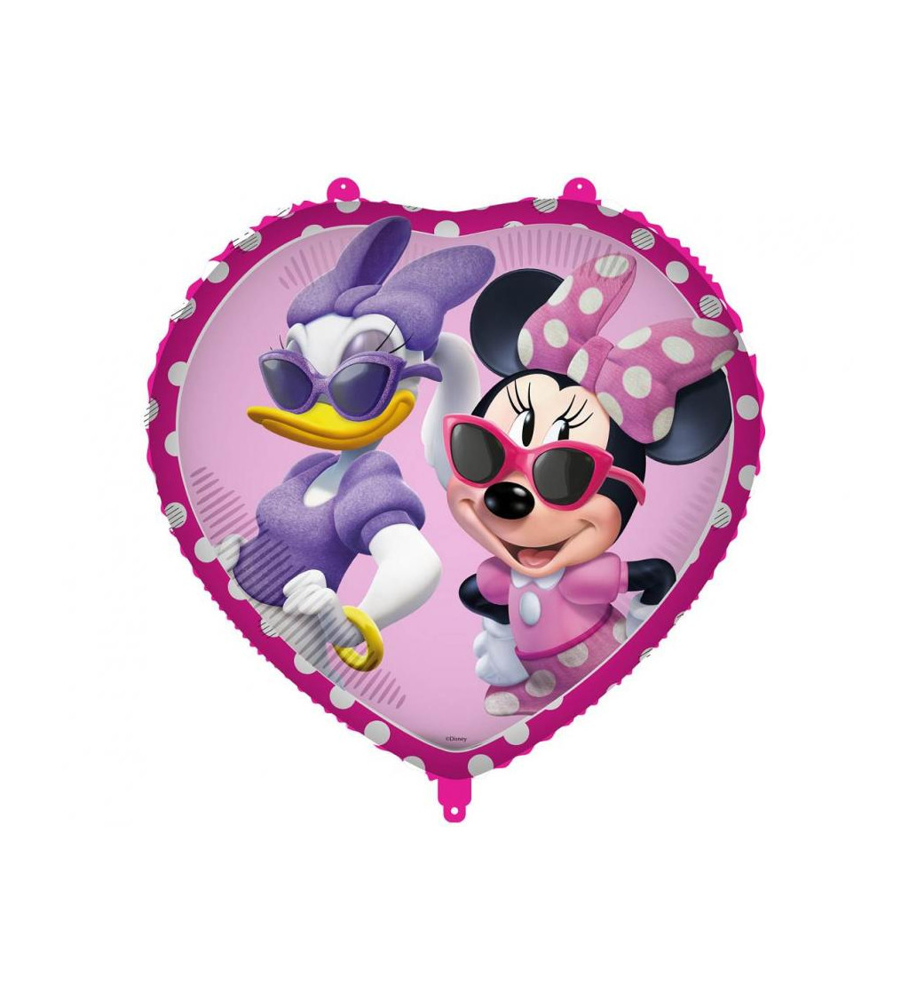 Fóliový balónek srdce Minnie 45 cm