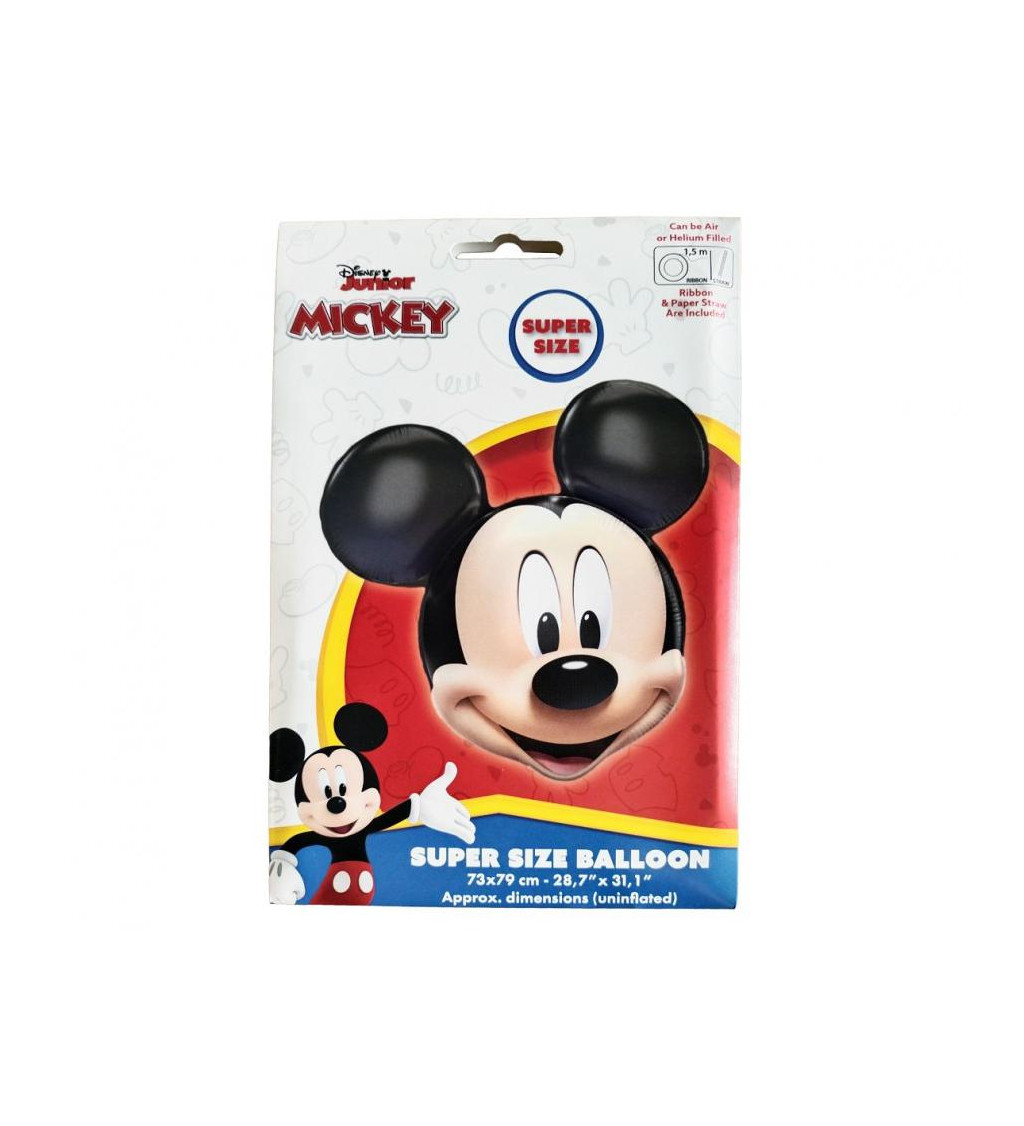 Fóliový balónek hlava Mickey Mouse 80 cm