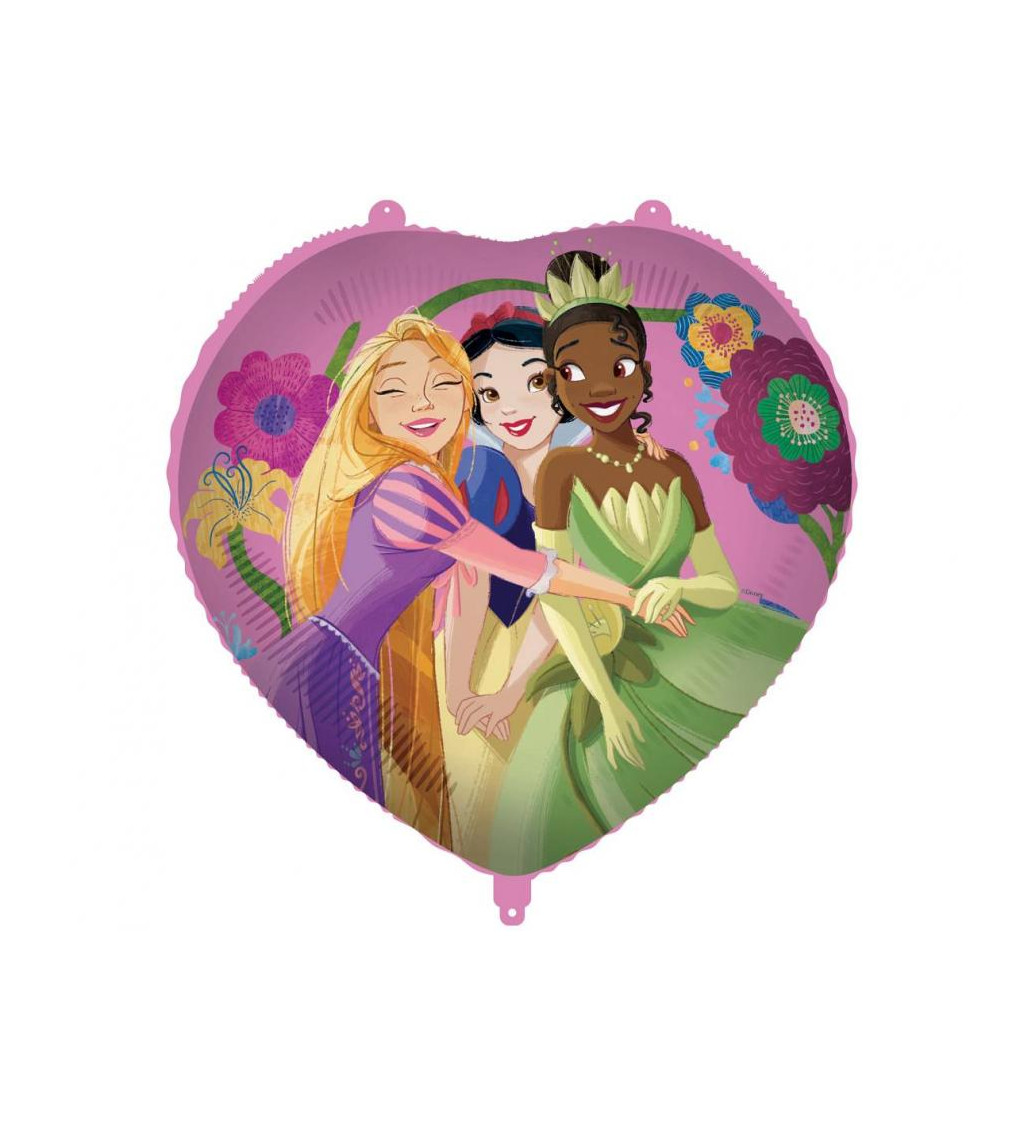 Fóliový balónek srdce Princess 46 cm