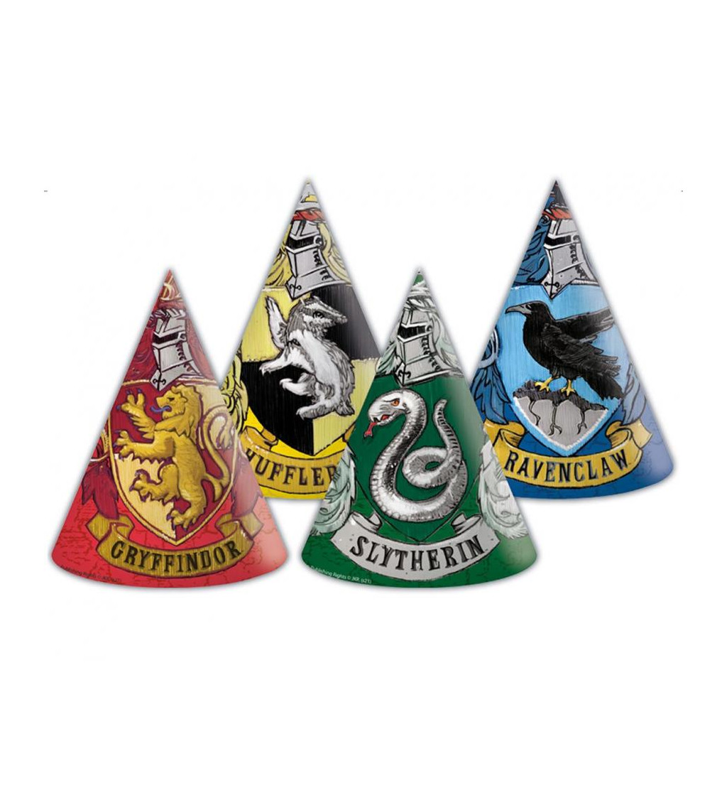 Papírové čepice Harry Potter Hogwarts Houses