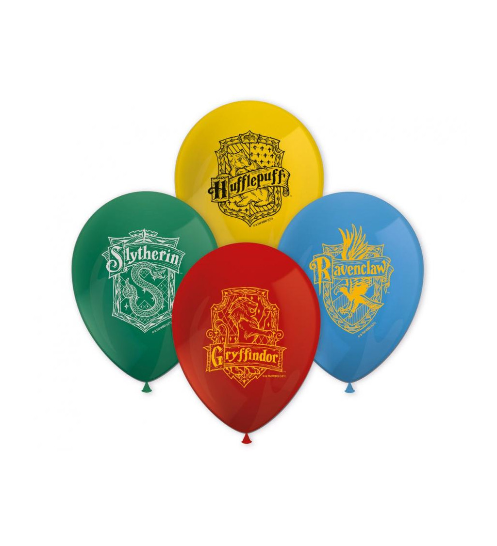 Sada latexových balónků Harry Potter Hogwarts Houses 8 ks 28 cm