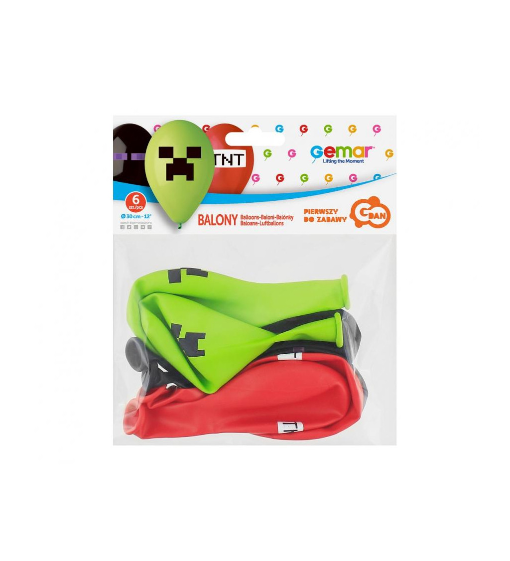 Sada latexových balónků TNT 6 ks 30 cm