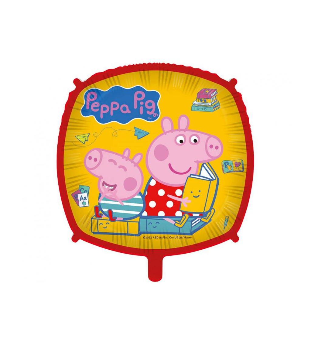 Fóliový balónek čtverec Peppa Pig 46 cm