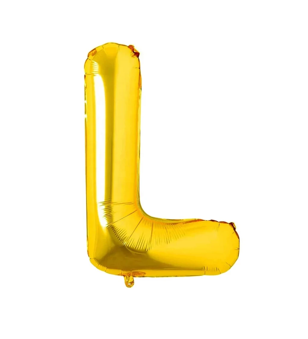 Fóliový balónek písmeno L  zlaté 80 cm