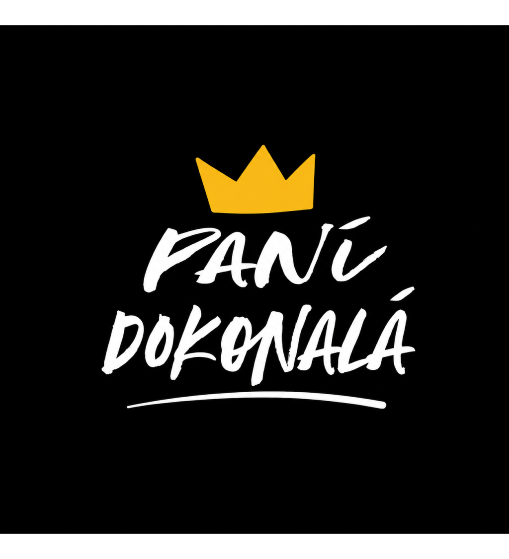 Dámské tričko černé - Paní dokonalá