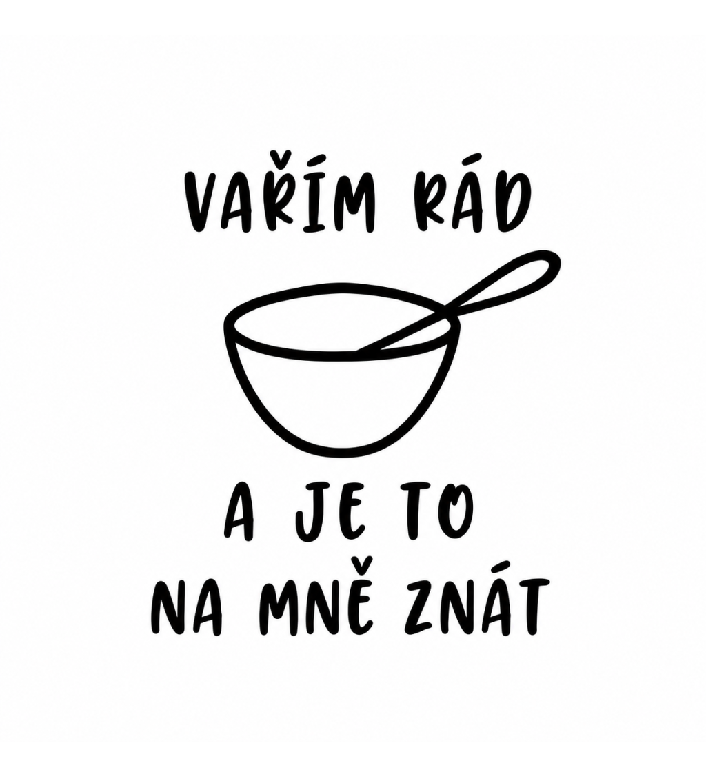 Zástěra šedá - Vařím rád a je to na mně znát