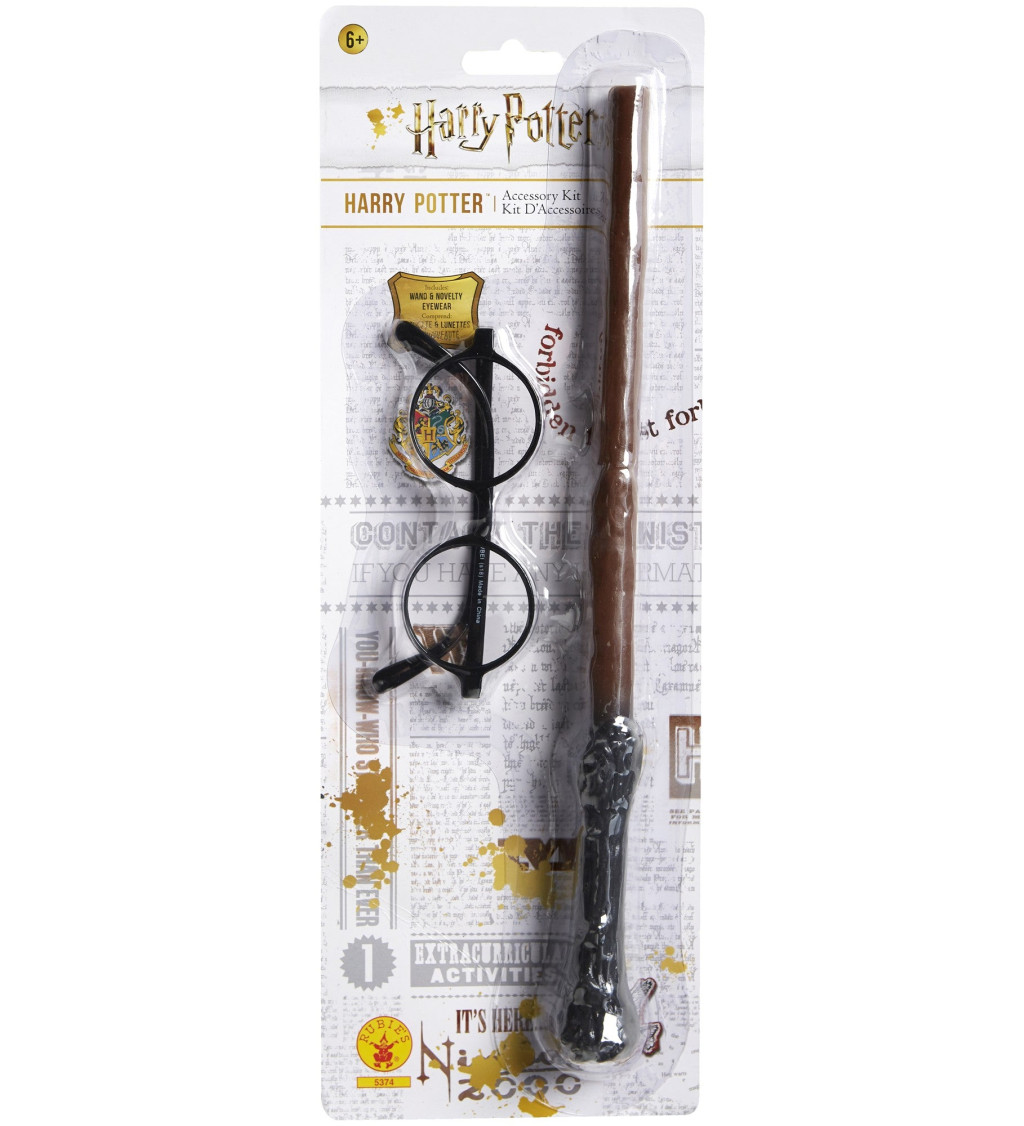 Sada Harry Potter - brýle a hůlka