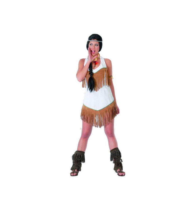 Dámský kostým - Indiánka - bílý