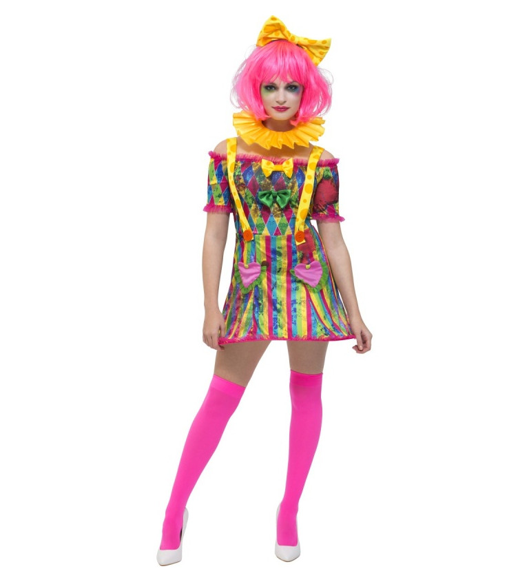 Dámský kostým - klaunice - barevný