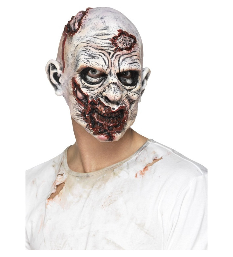 Latexová maska - Otevřená zombie hlava