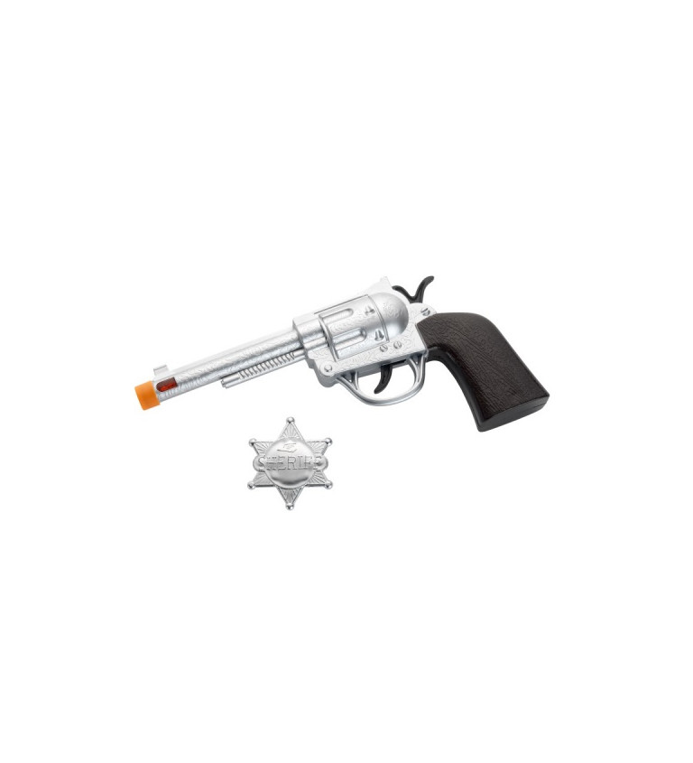 Revolver a odznak pro šerifa
