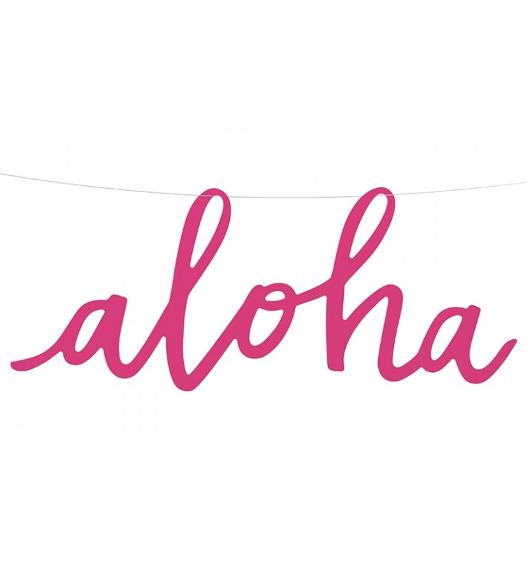 Girlanda nápis Aloha - růžová
