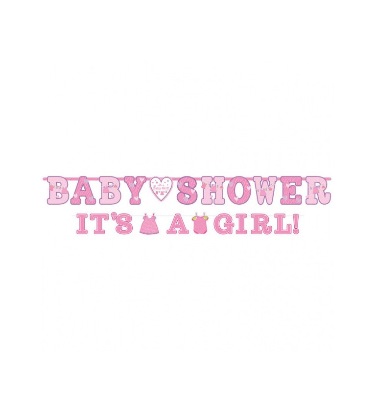 Girlanda baby shower - holčička