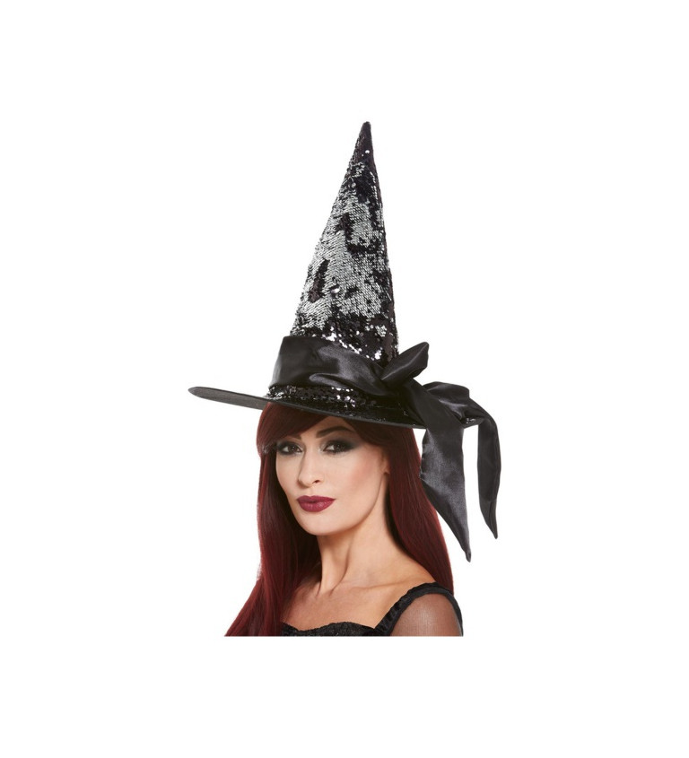 Čarodějnický glitrový klobouk