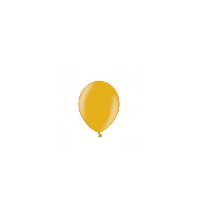 Latexové balónky 12 cm metalické, zlaté, 100 ks