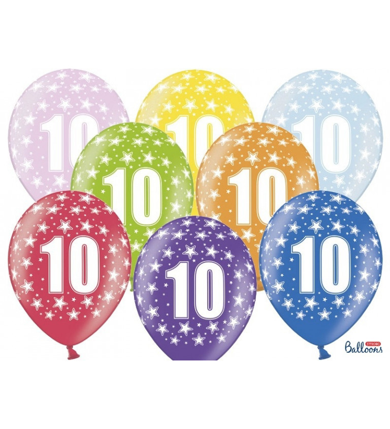 Barevný balónek 10 - 6 ks
