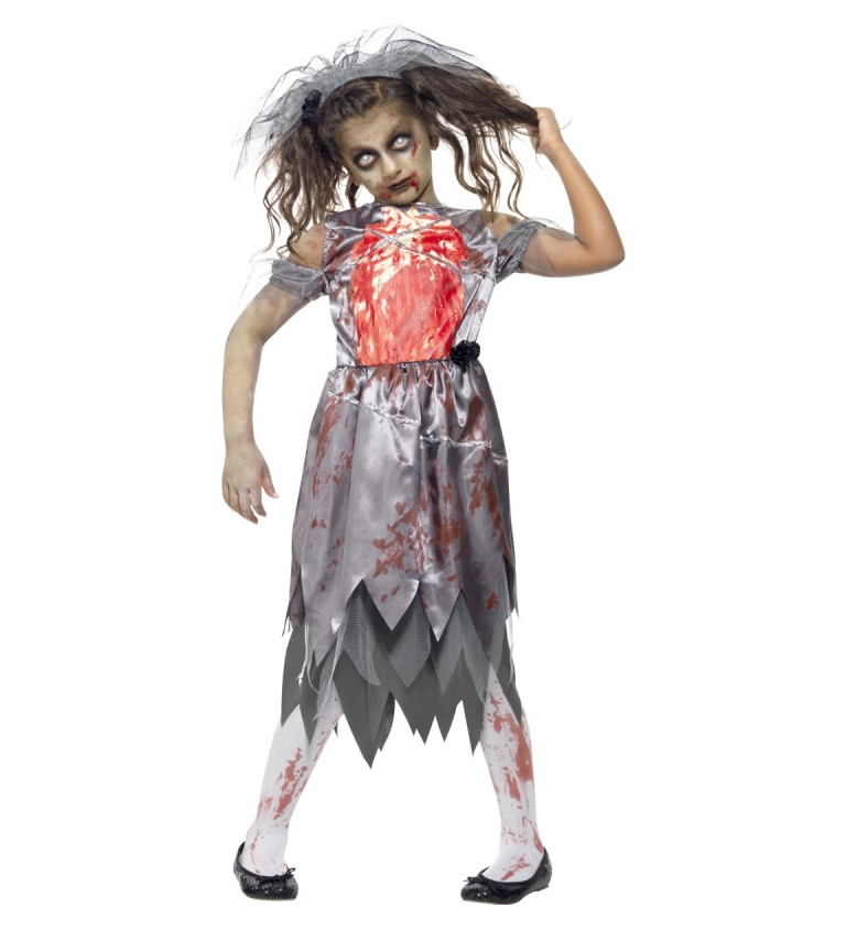 Dětský zombie kostým - nevěsta