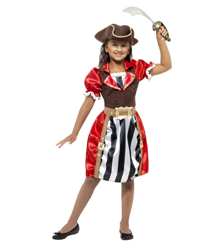 Dětský kostým - Pirátka deluxe