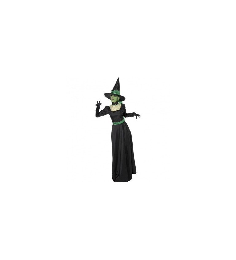 Kostým Čarodějnice - zelený