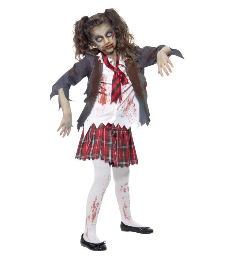 Dětský kostým - Zombie školačka