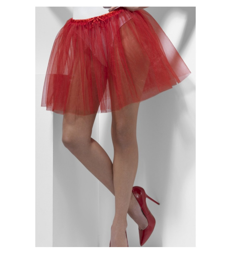 Tylový tutu sukně - červená