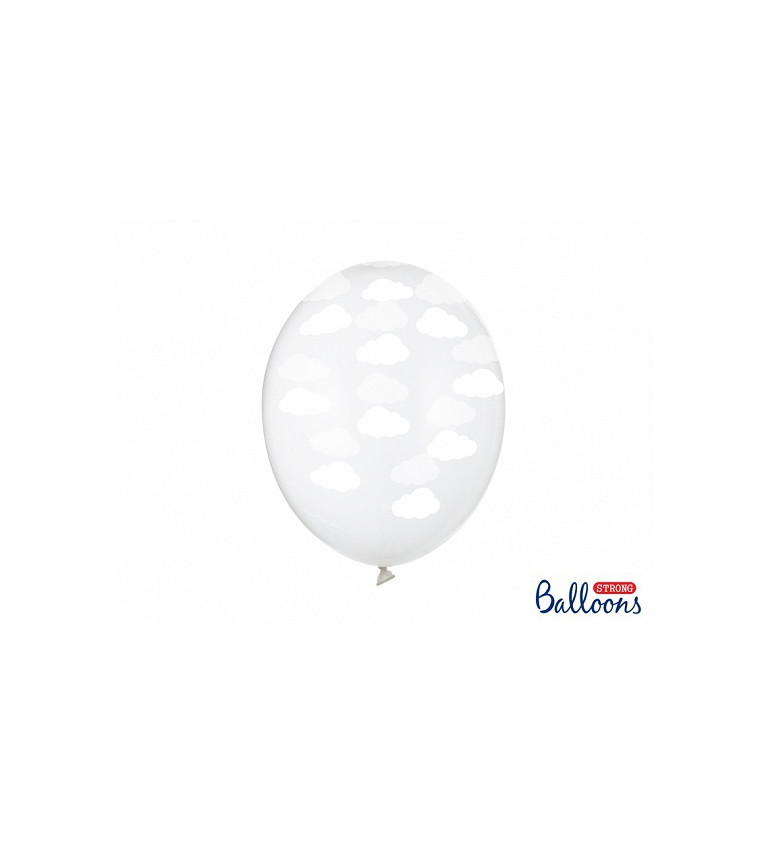 Latexové balónky 30 cm obláčky, 6 ks