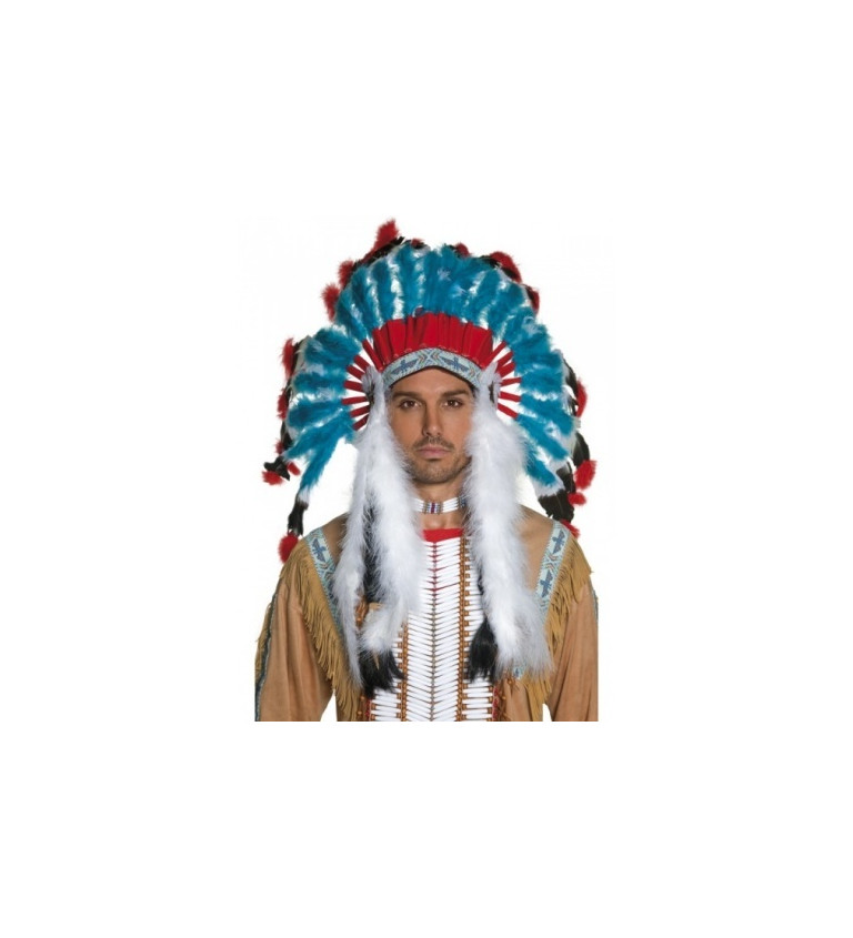 Indiánská čelenka deluxe - náčelník