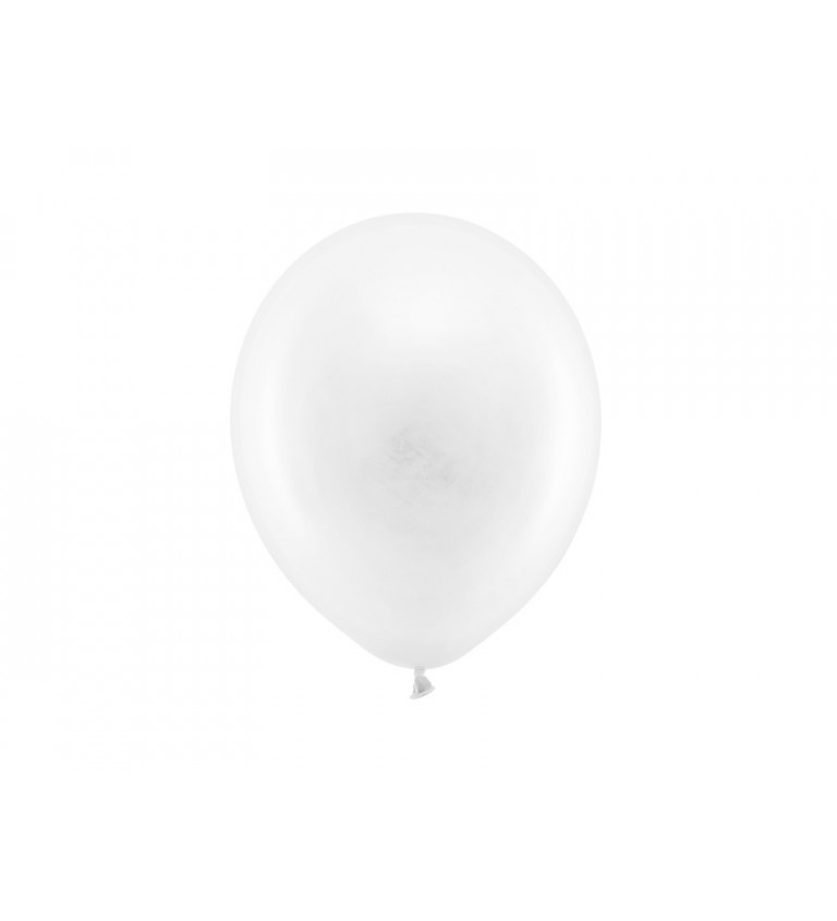 Latexové balónky 23 cm pastelové, bílé, 6 ks