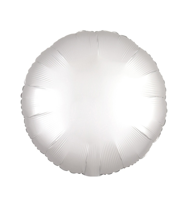 Kulatý fóliový balónek bílý