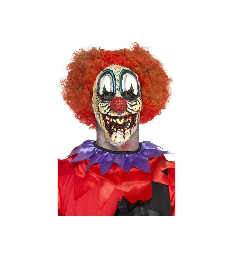 Maska na Halloween latexová - Krvavý klaun