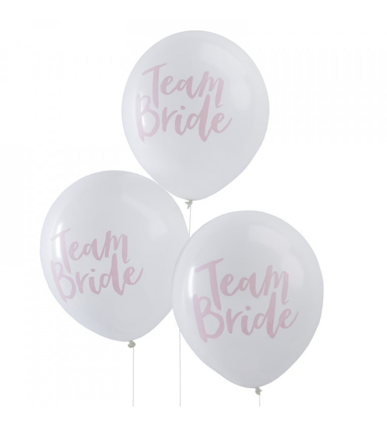 Bílé balónky - Team Bride