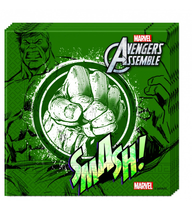 Papírové ubrousky Avengers - Hulk