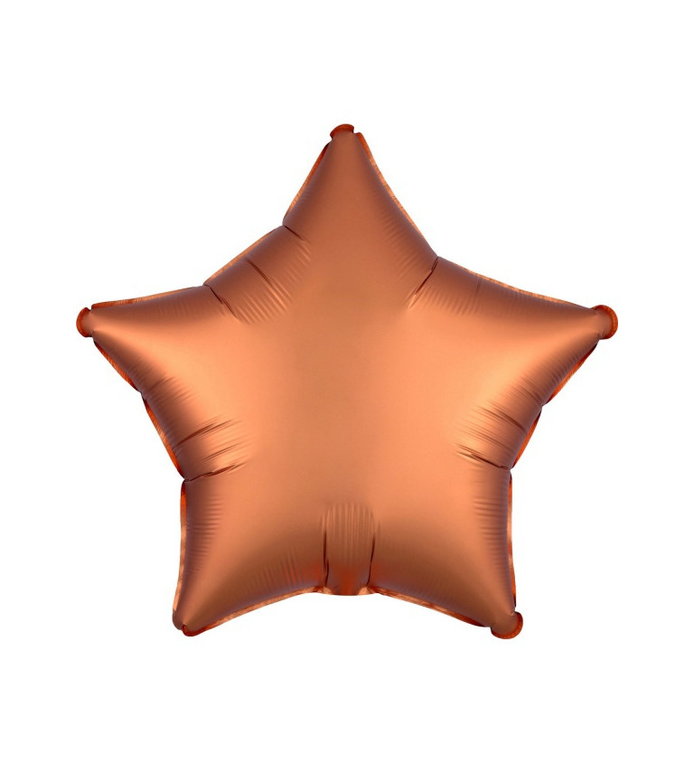 Fóliový balónek - oranžová hvězda
