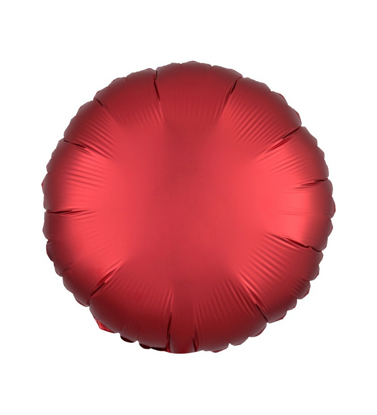 Kulatý fóliový balónek červený