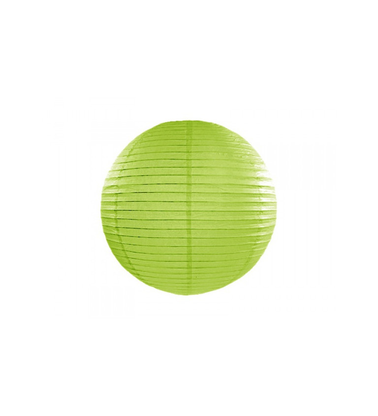 Světle zelený lampión - koule 35 cm